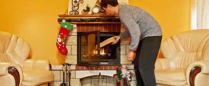 Rusted Metal Fireplace Restoration in Pleasanton, California